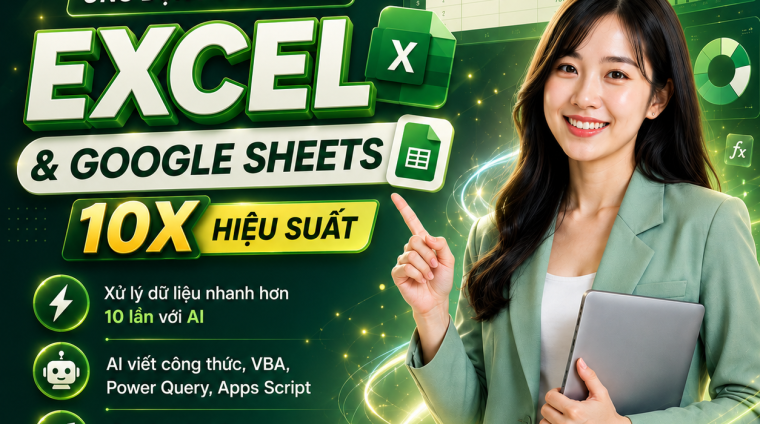 Khóa Học dùng AI trong Excel & Google Sheets 2026