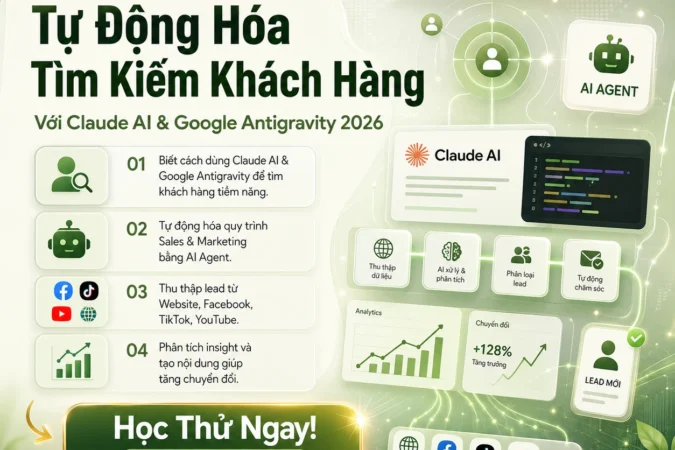 Khóa Học Tự Động Hóa Tìm Kiếm Khách Hàng Với Claude AI & Google Antigravity 2026