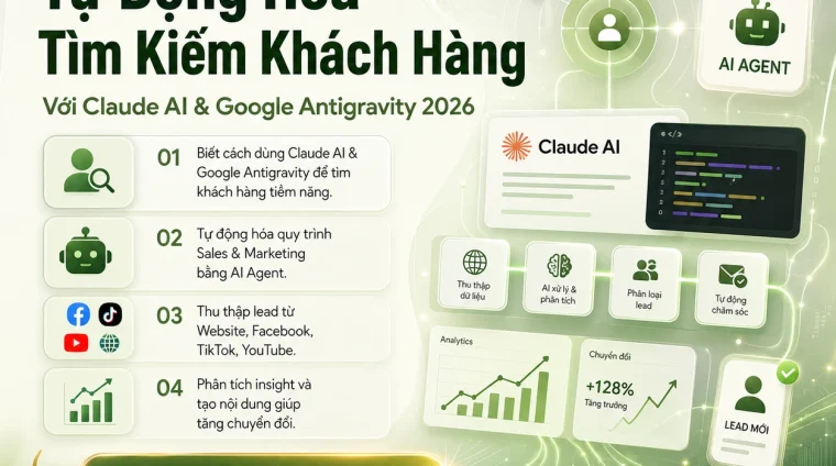 Khóa Học Tự Động Hóa Tìm Kiếm Khách Hàng Với Claude AI & Google Antigravity 2026