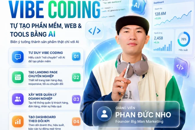 Khoá Học Vibe Coding Phan Đức Nho – Tự Tạo Phần Mềm, Web & Tools Bằng AI