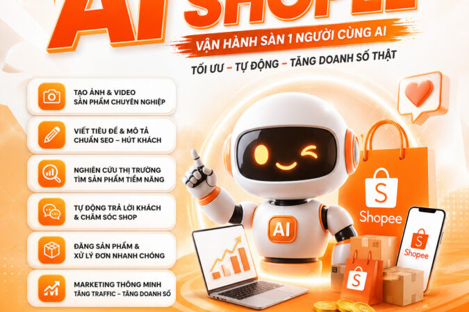Khóa Học AI Shopee Thực Chiến – Vận Hành Shop 1 Người, Tăng Doanh Thu Với AI
