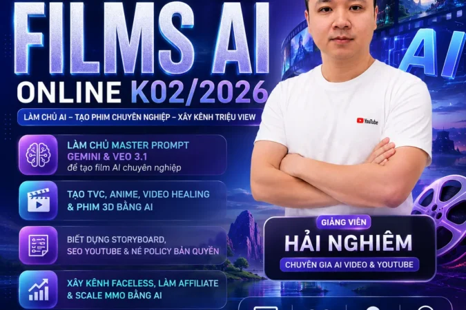 Khóa Học Films AI Online K02/2026 Hải Nghiêm Mới Nhất