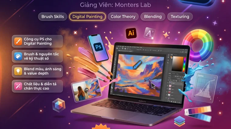 Khóa Học Digital Painting Photoshop Cơ Bản Mới Nhất