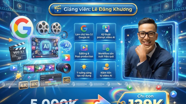 Khóa Học Veo3 Lê Đăng Khương – Làm Chủ Veo 3.1 Từ A Đến Z Mới Nhất 2026