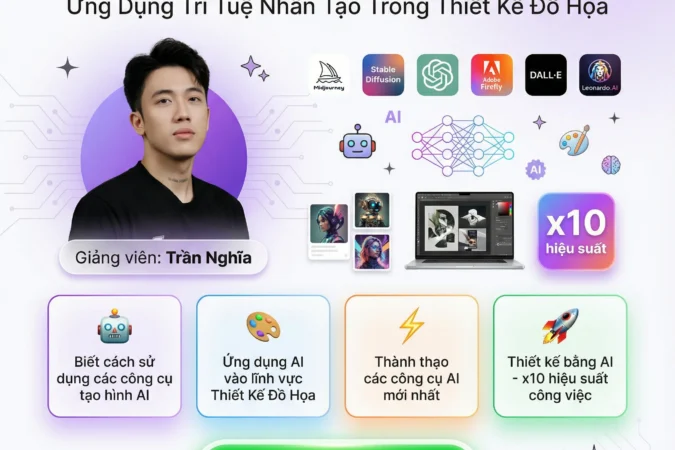 Khóa Học Thiết Kế Với AI – Ứng Dụng Trí Tuệ Nhân Tạo Trong Đồ Họa