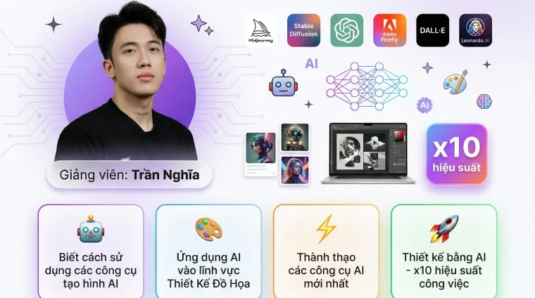 Khóa Học Thiết Kế Với AI – Ứng Dụng Trí Tuệ Nhân Tạo Trong Đồ Họa