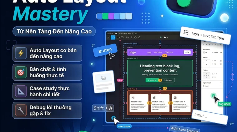 Khóa Học Figma Auto Layout Mastery 2026 – Từ Nền Tảng Đến Nâng Cao