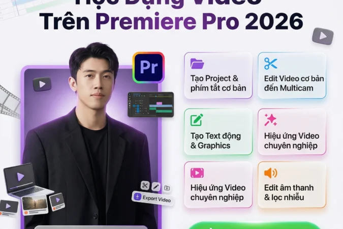Khóa Học Dựng Video Trên Premiere Pro 2026 Trong 7 Ngày Với Trần Nghĩa