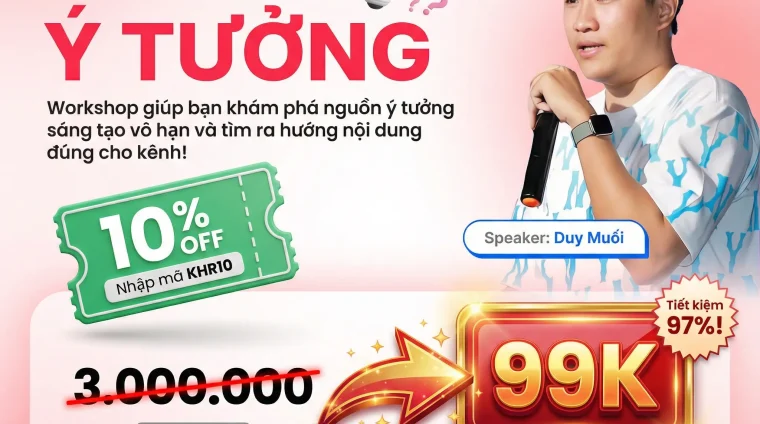 Buổi Workshop Ta Có Ý Tưởng – Tư Duy Sáng Tạo Content TikTok 2025 | Duy Muối